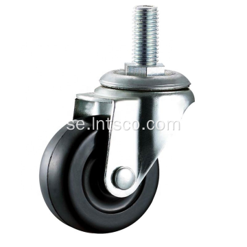 Light Duty Swivel Gummi Casters Gängad stam